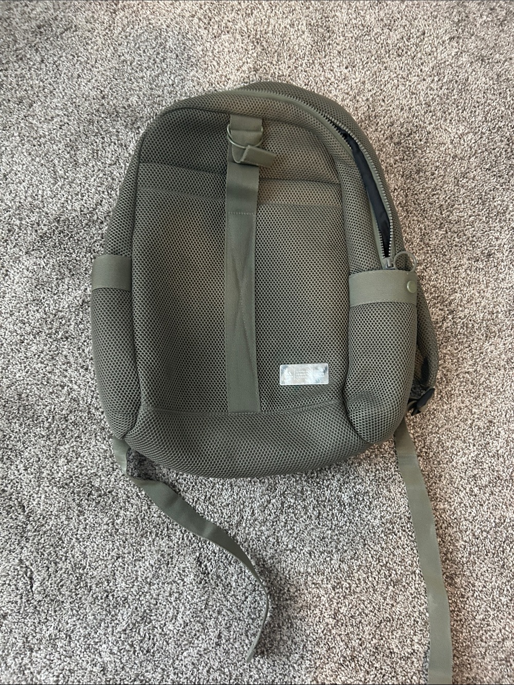 adidas Olive Mesh Backpack